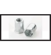 Half Hex Reduced Head Insert Nuts – Miniature Well Nuts for Precision Sealing and Anchoring – Soft Rubber Body, Brass Half Nut, M4-M6 Threads, Flush Reduced Head for Electronics, Lighting and Decorative Trim